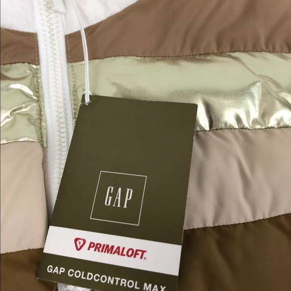Gap Primaloft Zip Up Vest Gold White Size Sm NWT - Picture 3 of 8